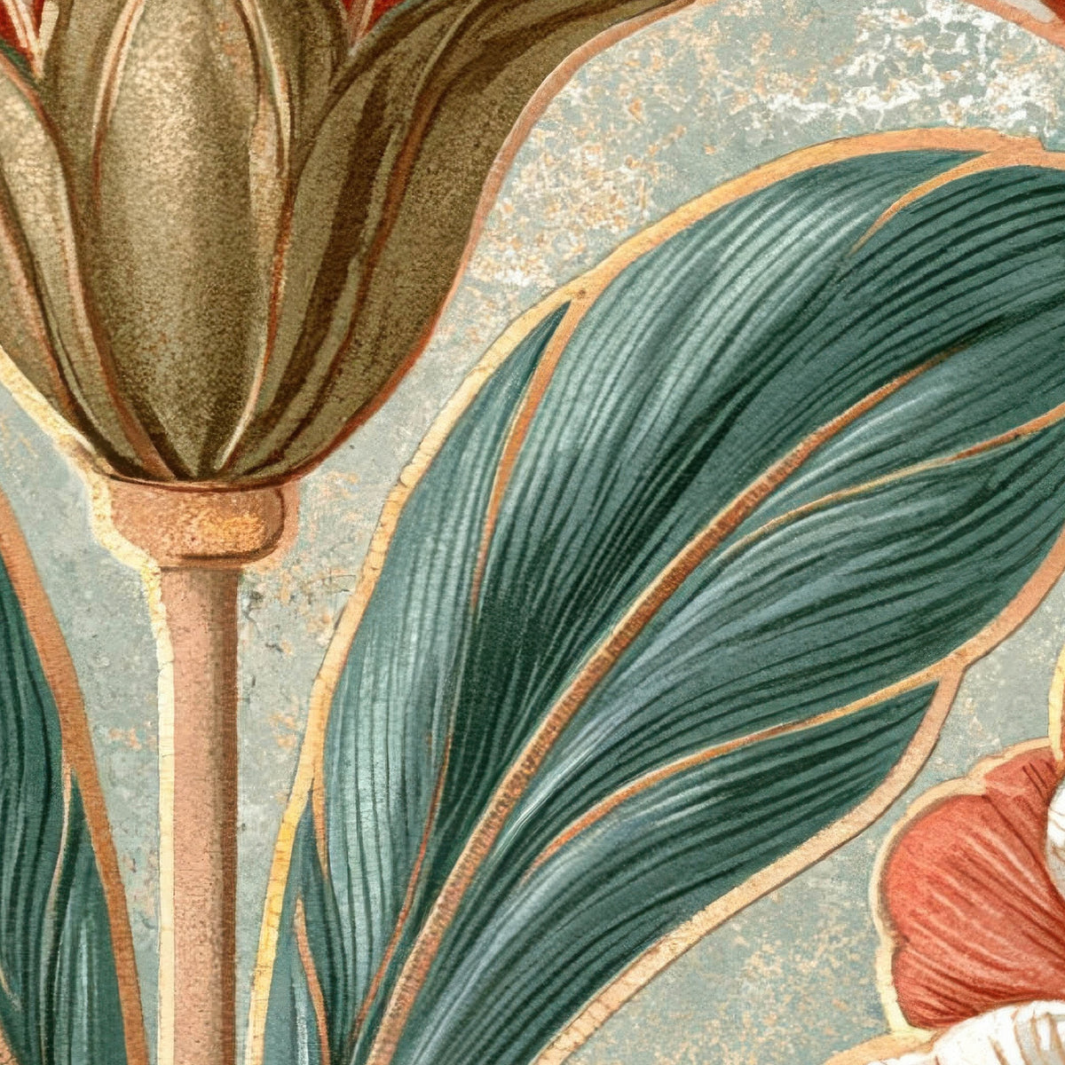 Deco Lily Pattern close-up detail