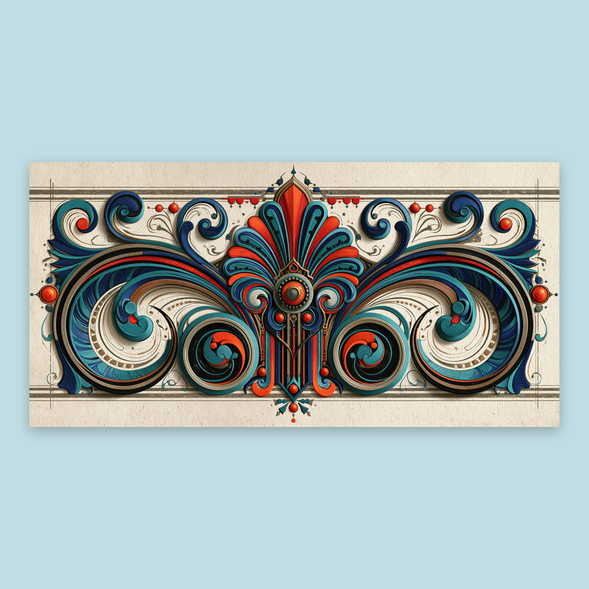 Ornate Deco Scrollwork flat lay