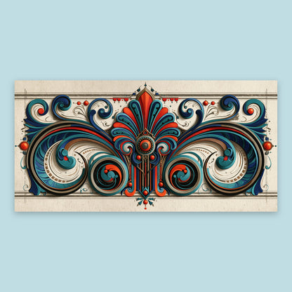 Ornate Deco Scrollwork flat lay