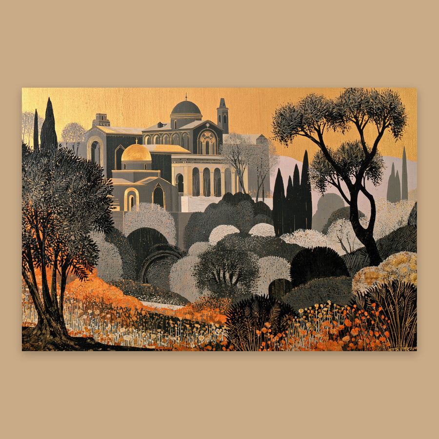 Mediterranean Deco Landscape – Art Deco Wall Art
