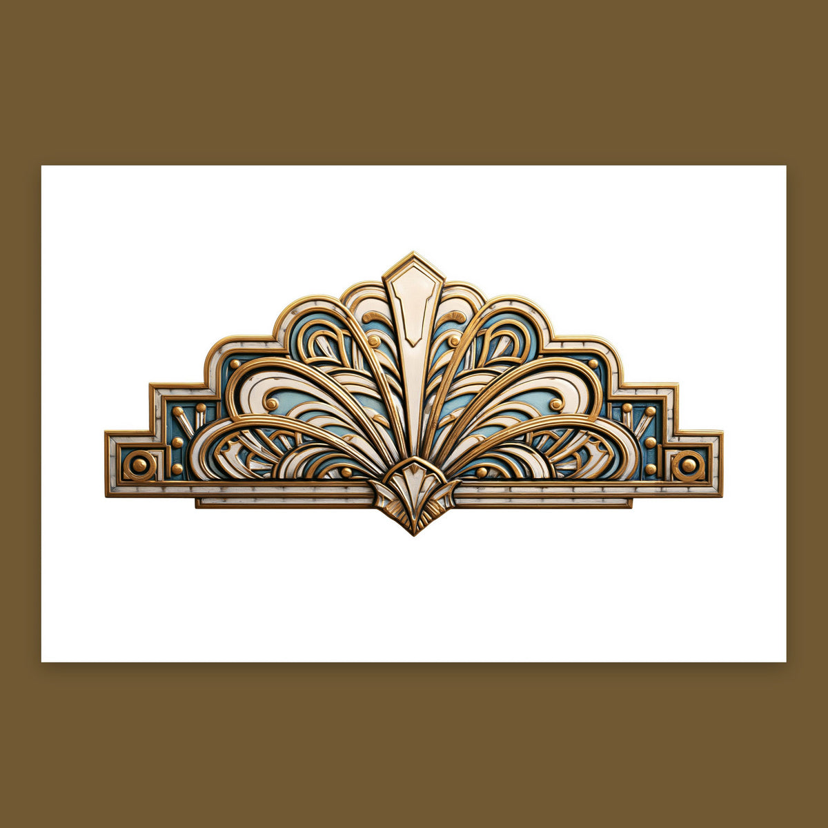Gilded Deco Fan flat lay