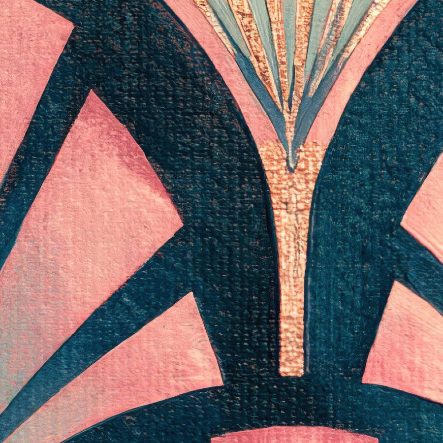 Rose Deco Fan Pattern – Art Deco Wall Art