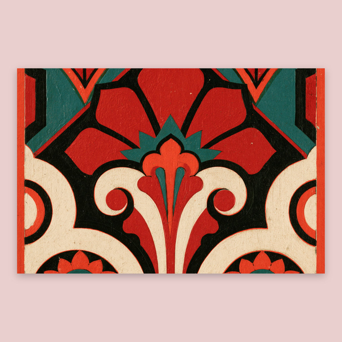 Crimson Deco Bloom flat lay