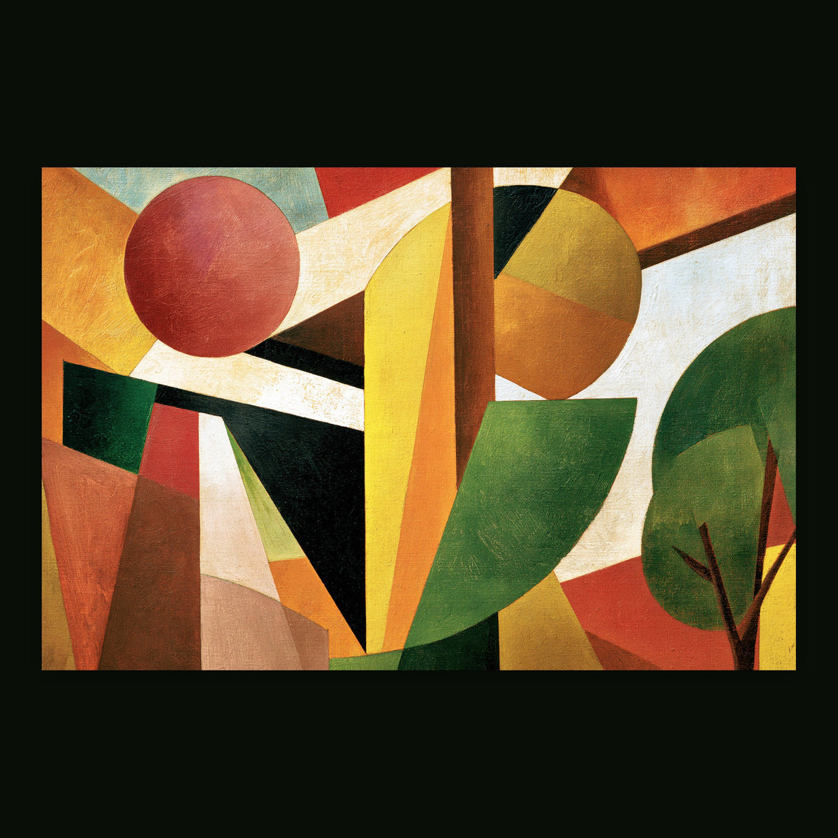 Cubist Sunrise Landscape flat lay
