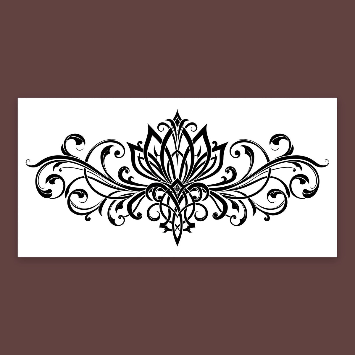 Black Lotus Scrollwork flat lay