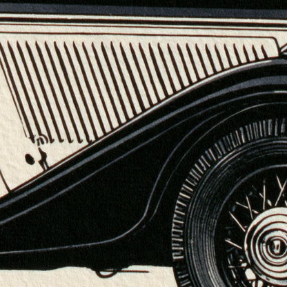 Vintage Coupe Sketch close-up detail