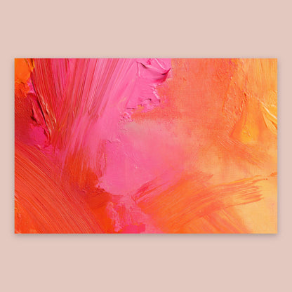 Coral Pink Brushstrokes flat lay