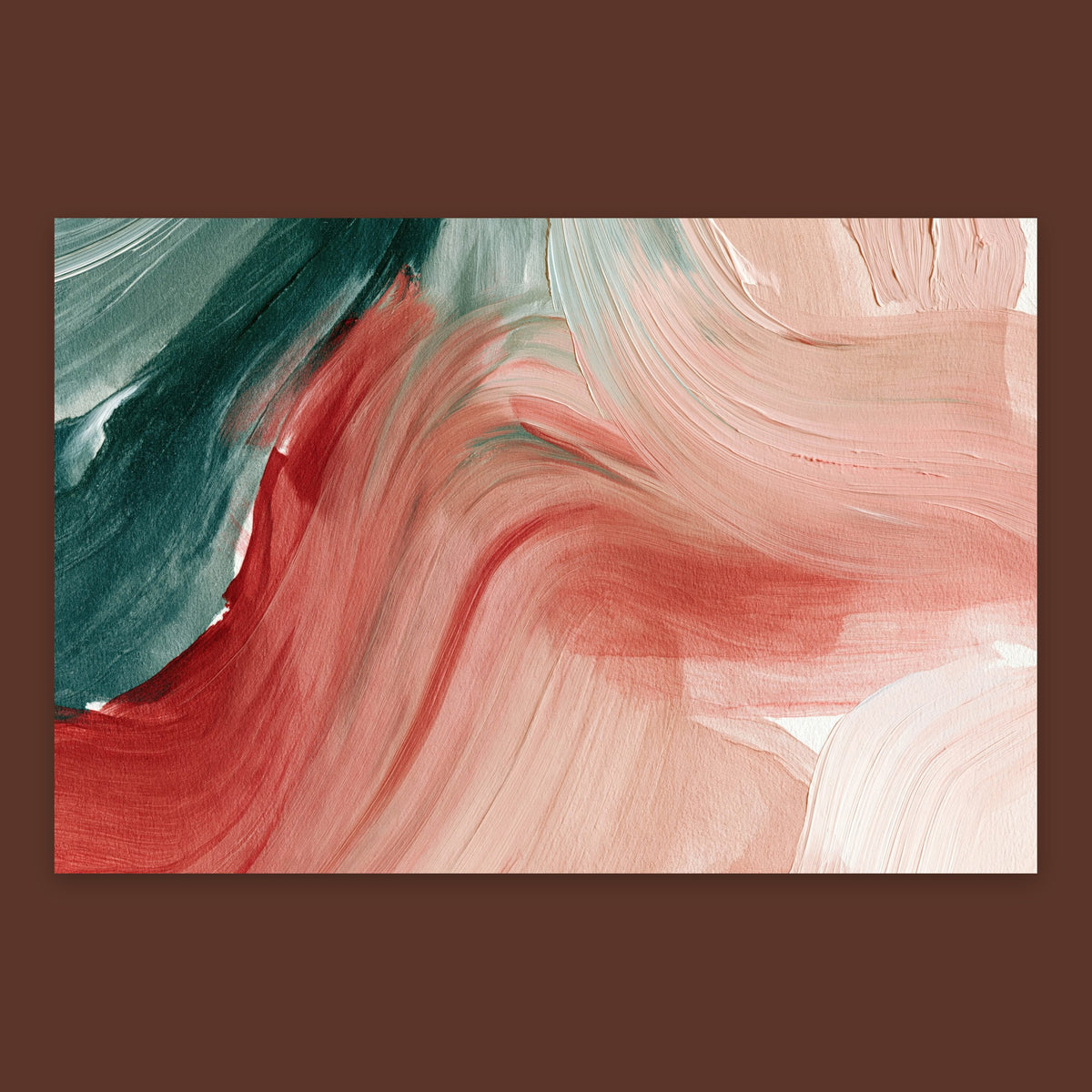 Terracotta Coral Waves – Dopamine Wall Art