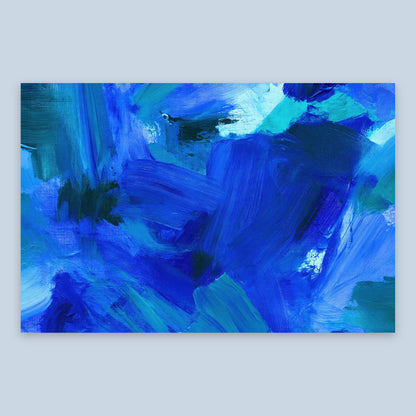 Cobalt Brushstroke Abstract flat lay