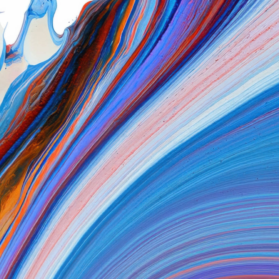 Sapphire Wave Swirl – Dopamine Wall Art