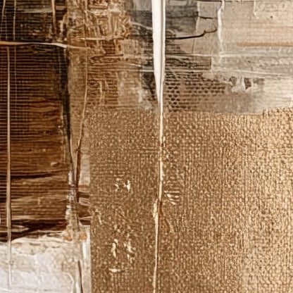 Pale Cream and Gold Blocks Abstract close-up detail