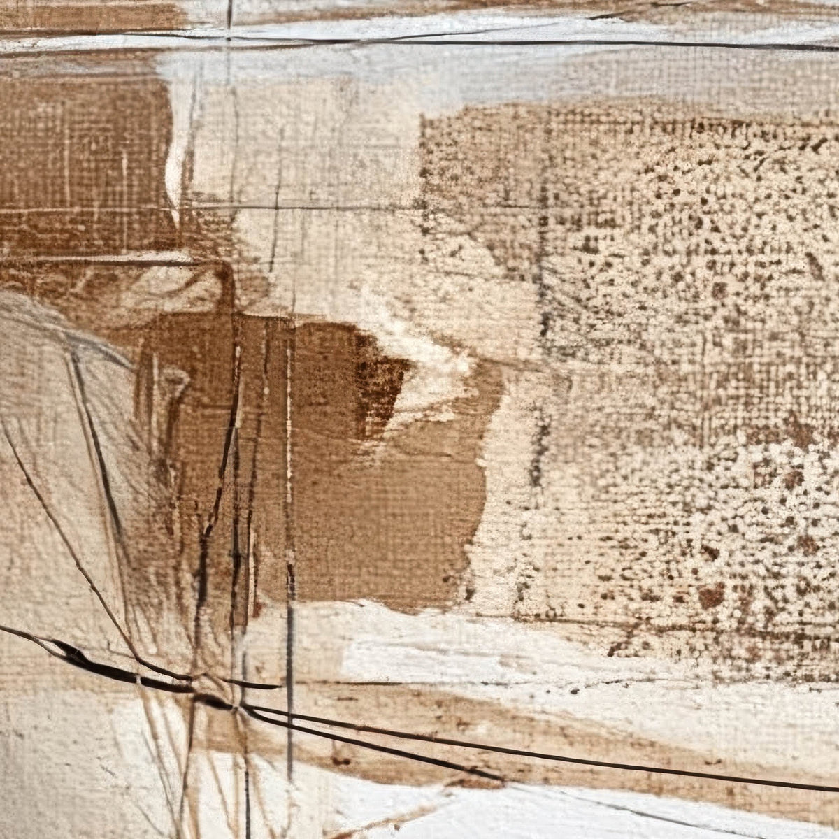 Umber and Ivory Abstract – Earthy Abstract Wall Art