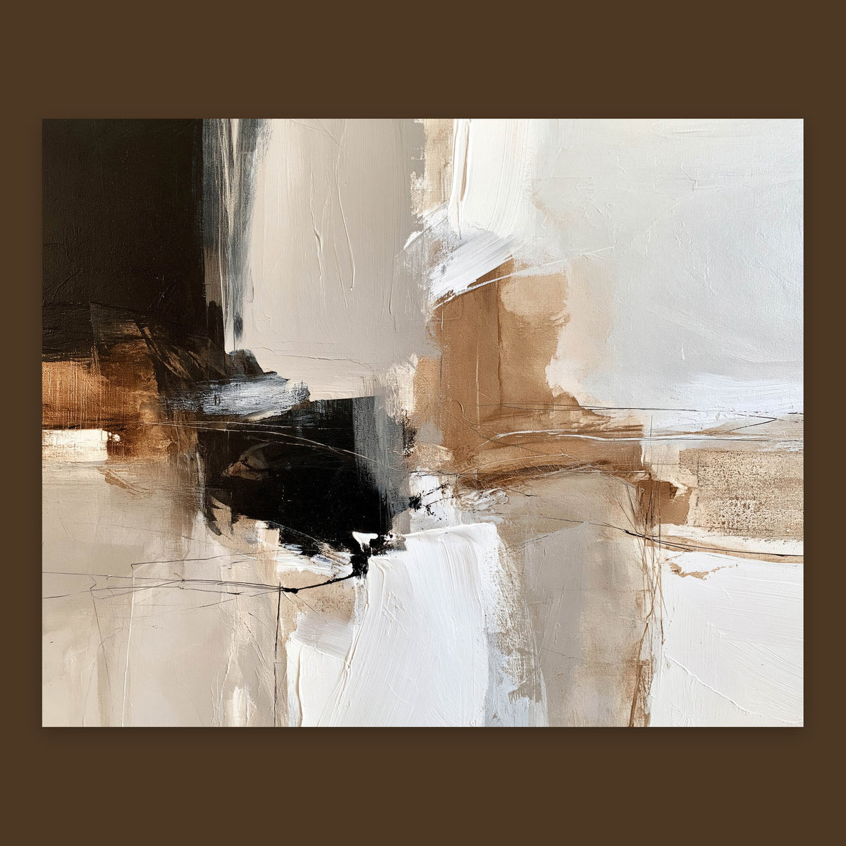 Umber and Ivory Abstract flat lay