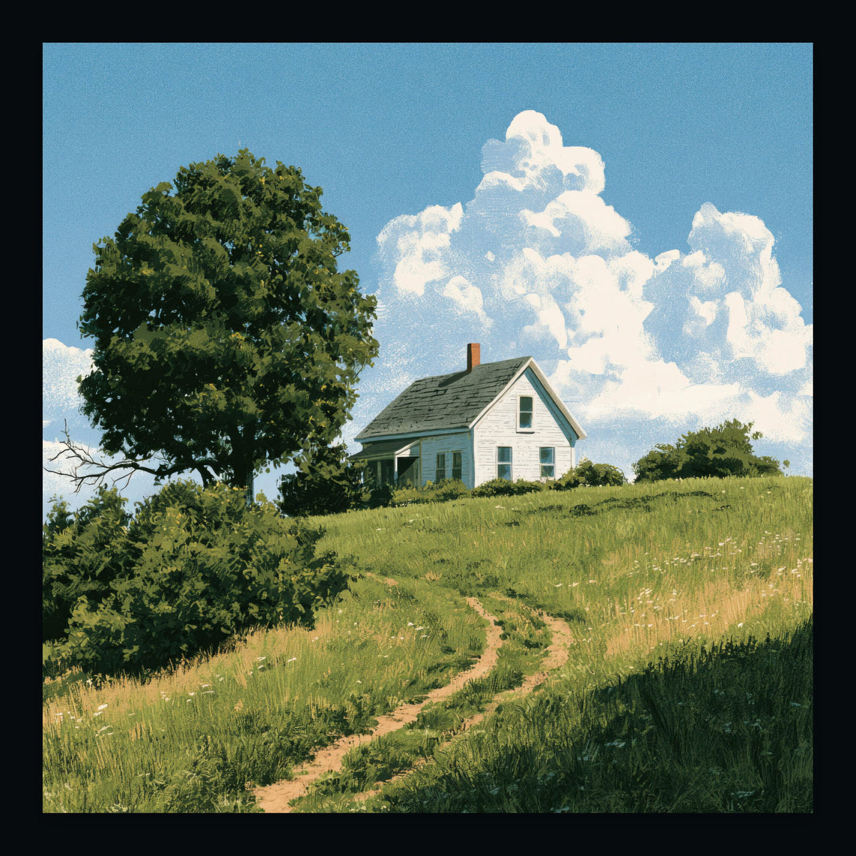 Summer Hilltop Farmhouse flat lay