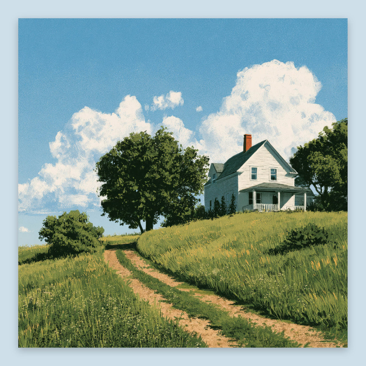 Green Hillside Farmhouse flat lay