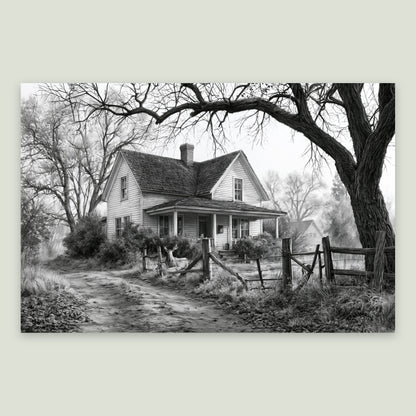 Farmhouse Under the Old Tree flat lay