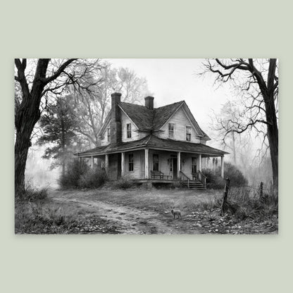 Foggy Farmhouse Road flat lay