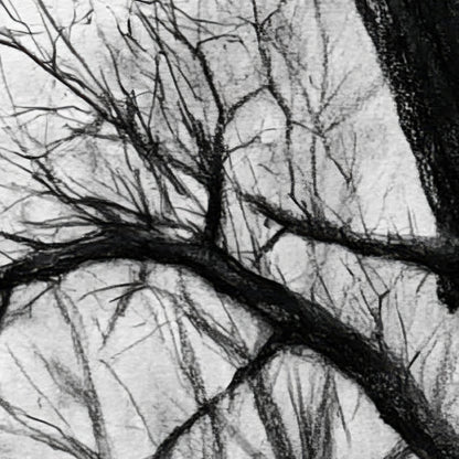 Farmhouse Behind the Ancient Tree close-up detail