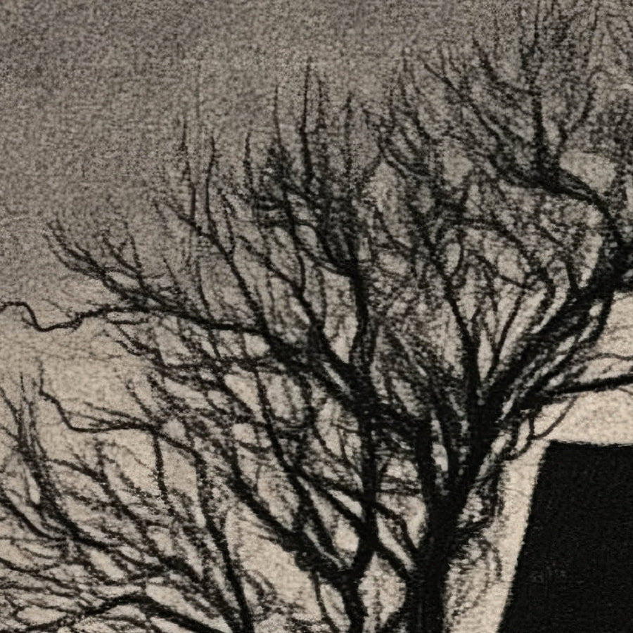 Moonlit Farmhouse Silhouette – Farmhouse Wall Art