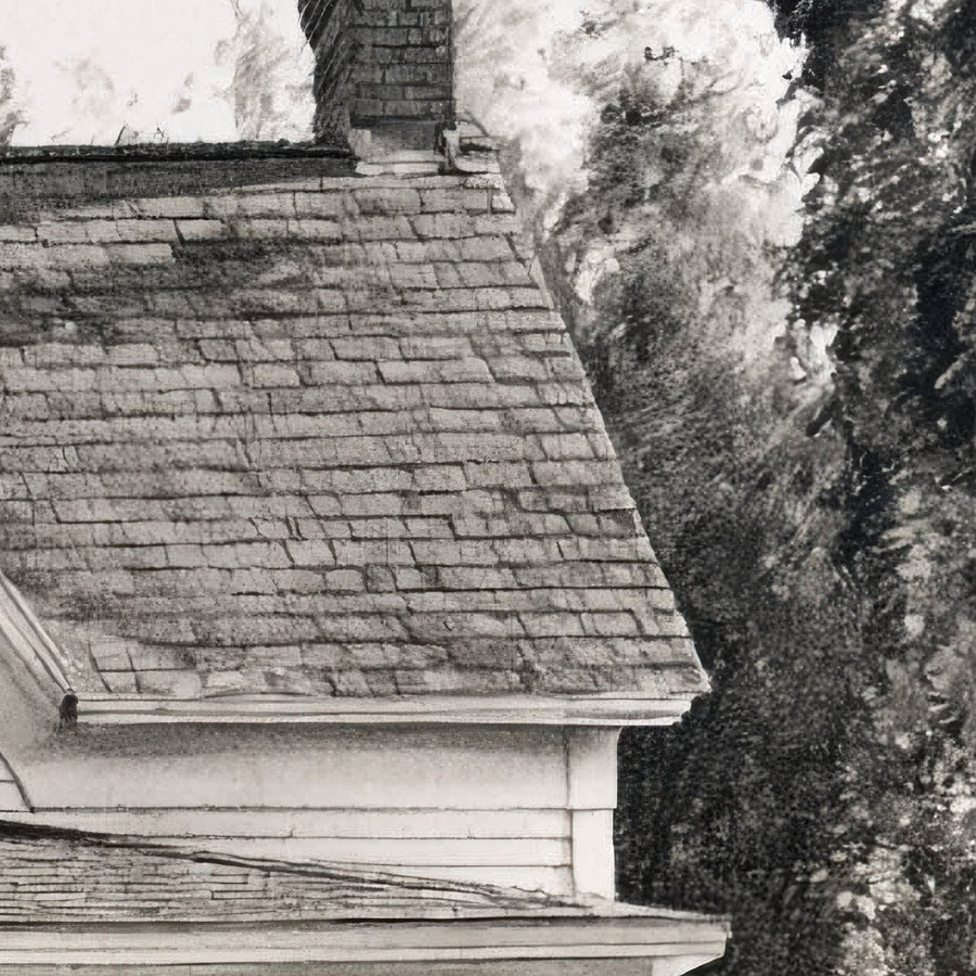 Charcoal Farmhouse Sketch – Farmhouse Wall Art