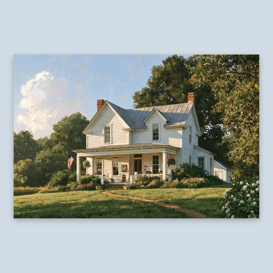 Sunny Morning Farmhouse – Farmhouse Wall Art