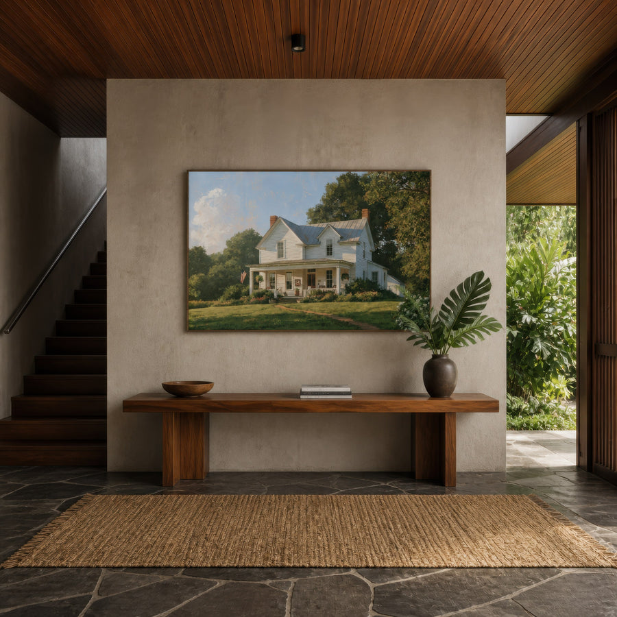 Sunny Morning Farmhouse – Farmhouse Wall Art
