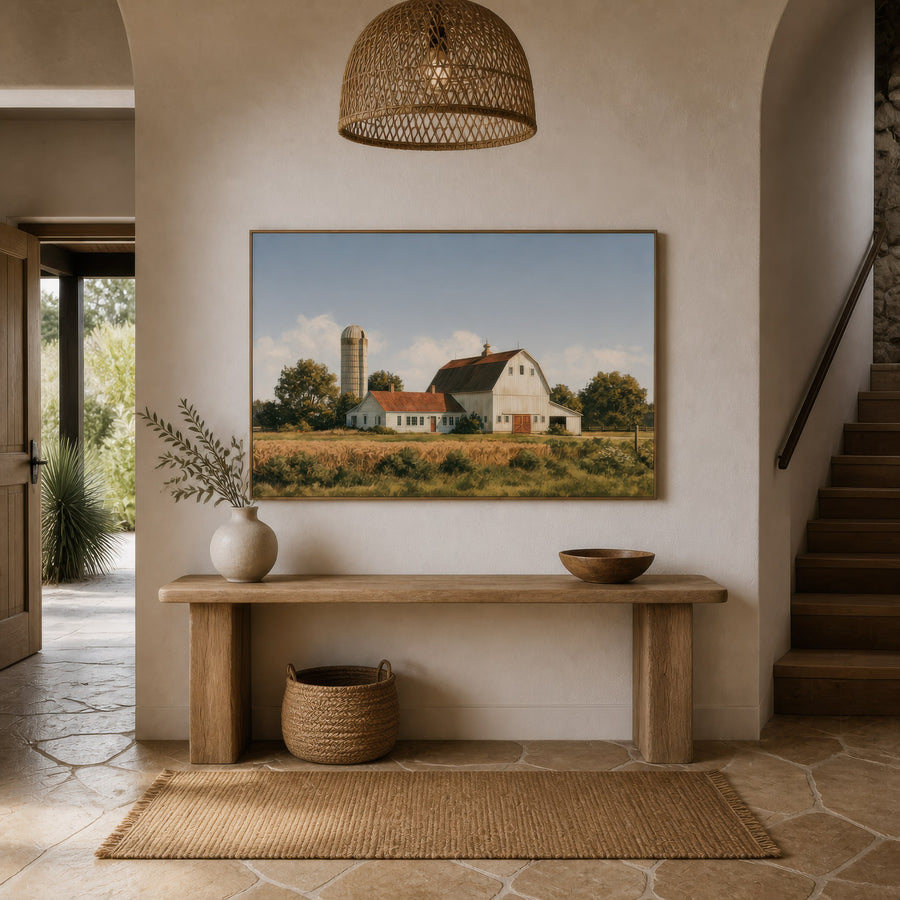 Amber Grain Silo – Farmhouse Wall Art