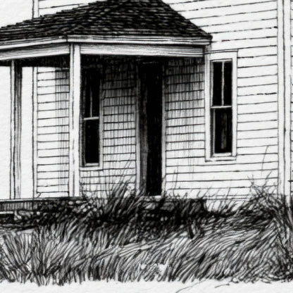 Two-Story Farmhouse with a Corner Porch close-up detail