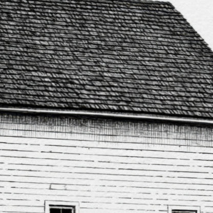 Low Wide Farmhouse with a Porch close-up detail