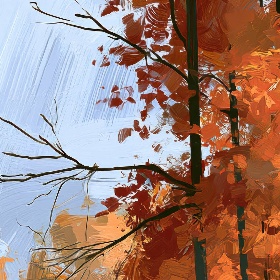 Autumn Forest Path – Impressionist Wall Art
