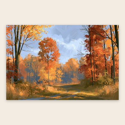 Autumn Forest Path flat lay