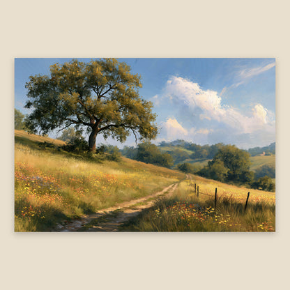 Golden Hillside Path flat lay