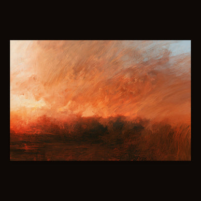 Fiery Sky Abstract flat lay