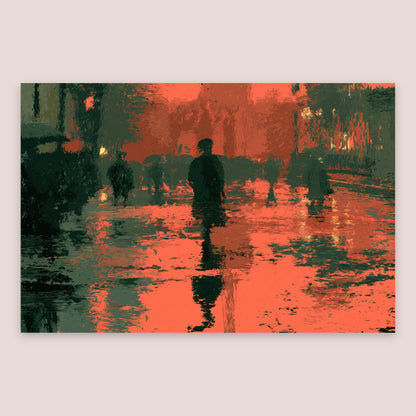 Crimson Street at Night flat lay