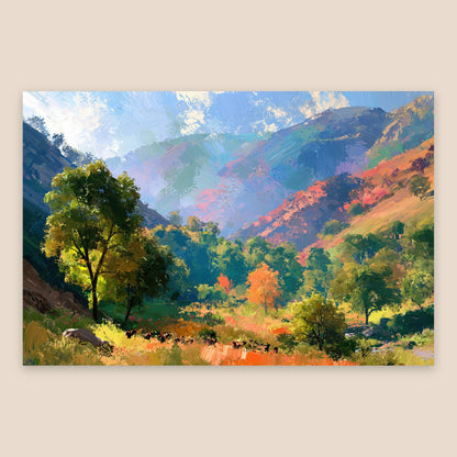 Mountain Valley Landscape flat lay