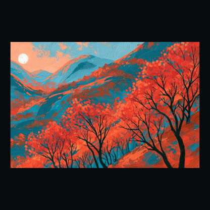 Autumn Mountain Twilight flat lay