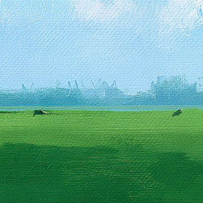 Open Green Meadow close-up detail