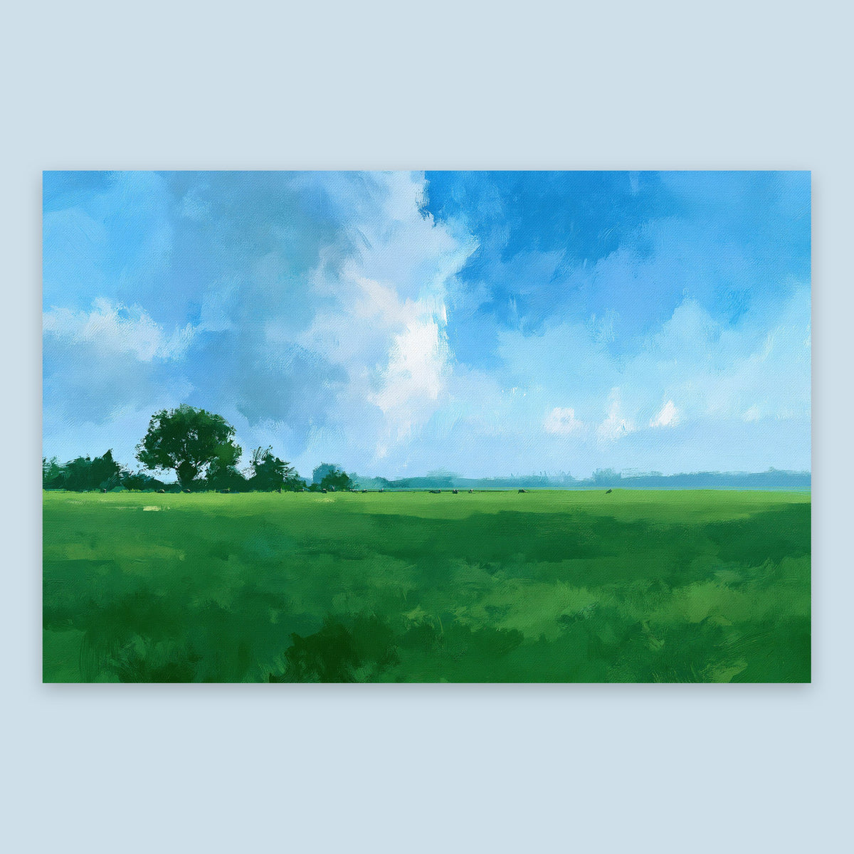 Open Green Meadow flat lay