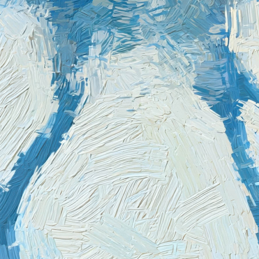 Blue Tree Row – Impressionist Wall Art