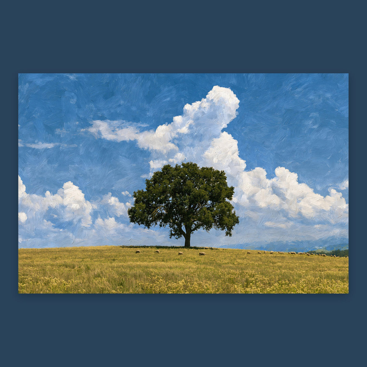 Lone Tree in the Field flat lay