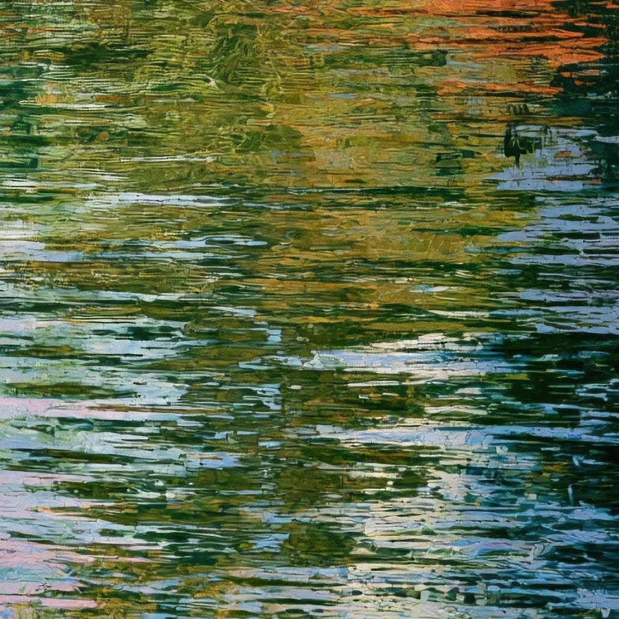 Golden Autumn Reflections – Impressionist Wall Art