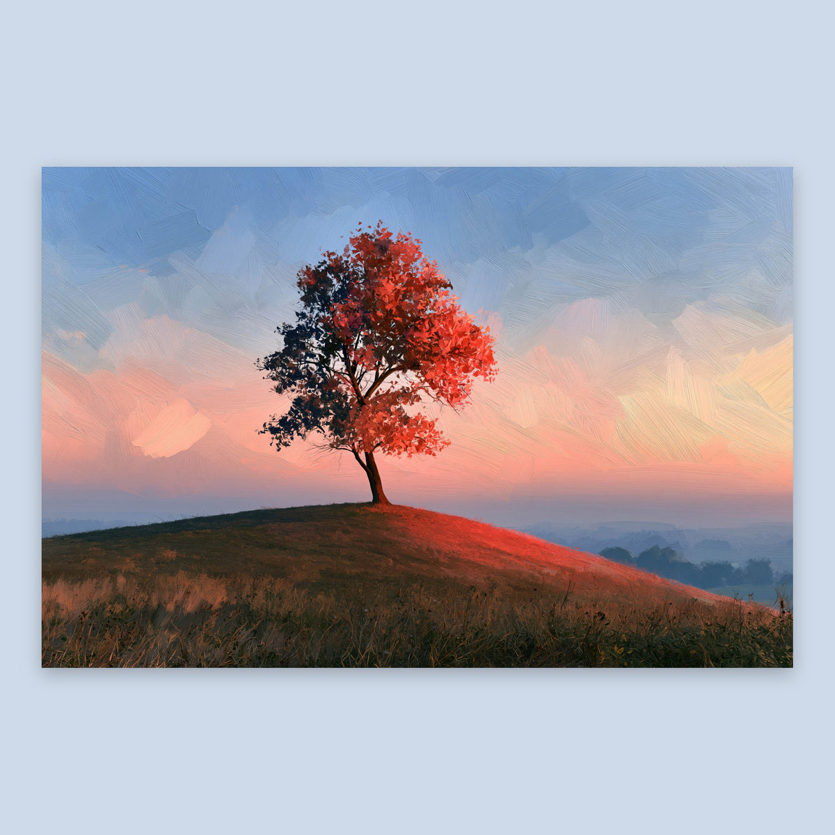 Lone Tree at Sunset flat lay