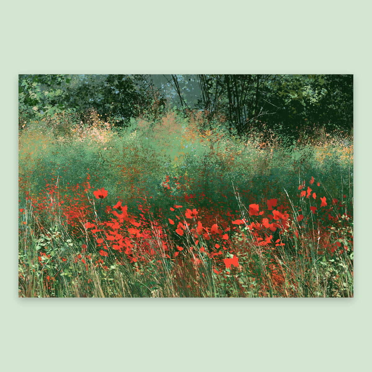 Wild Poppy Meadow flat lay