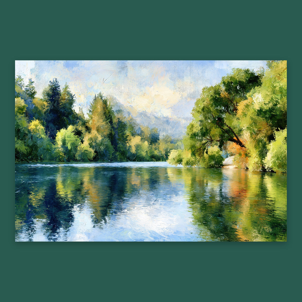 Quiet Lake Reflection flat lay