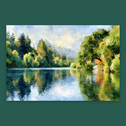 Quiet Lake Reflection flat lay