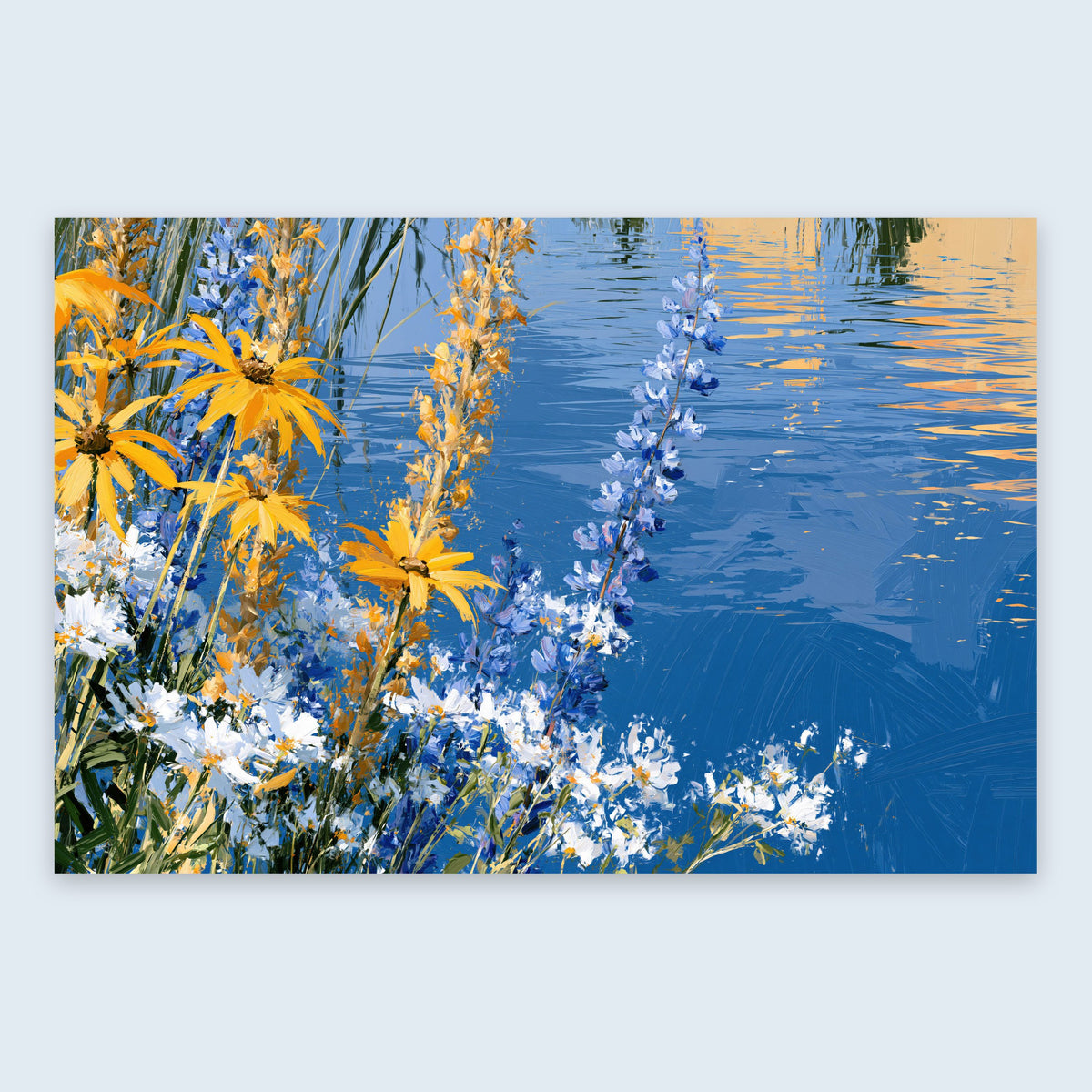 Wildflowers by the Water flat lay