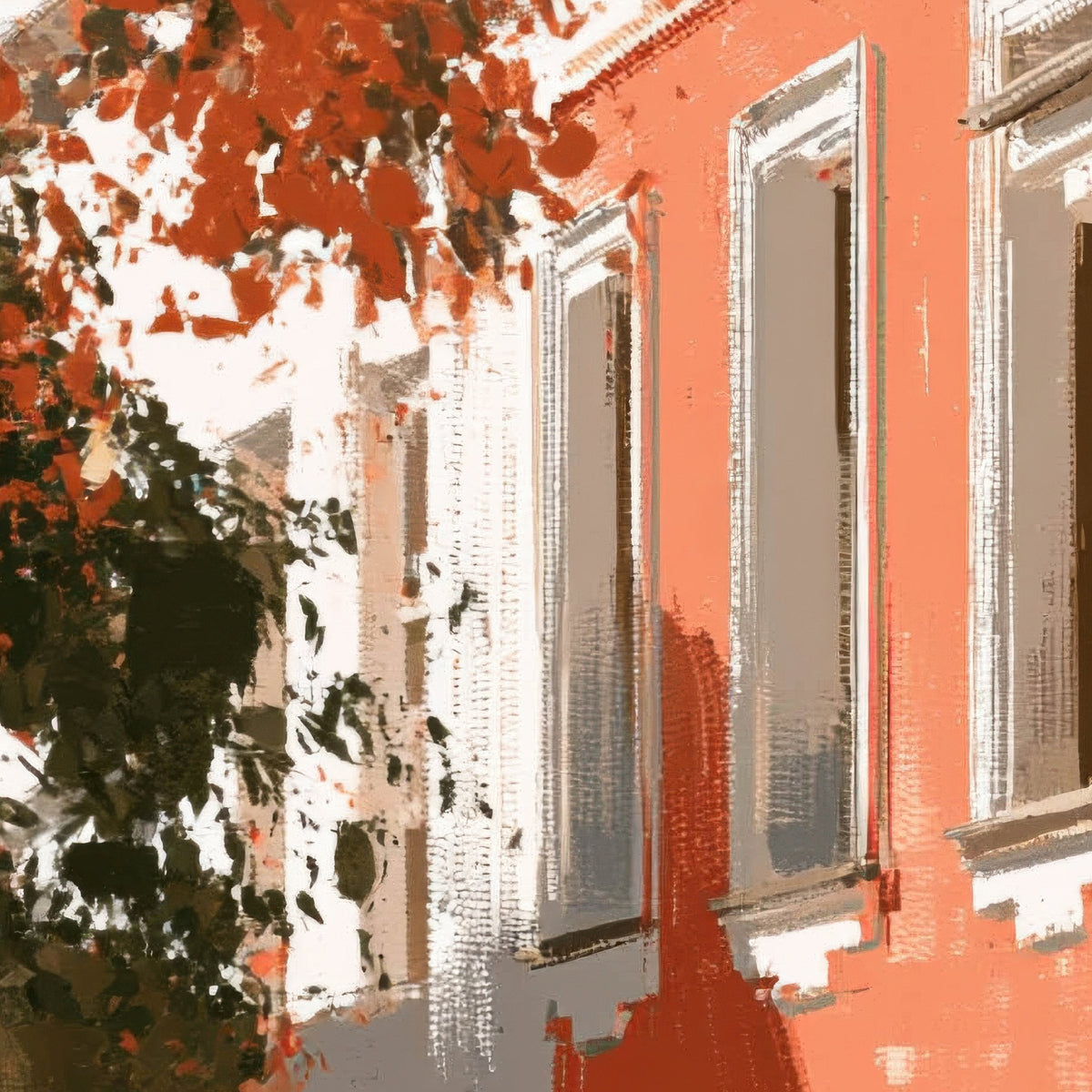 Mediterranean Street Scene close-up detail
