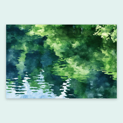 Green Canopy Reflection flat lay