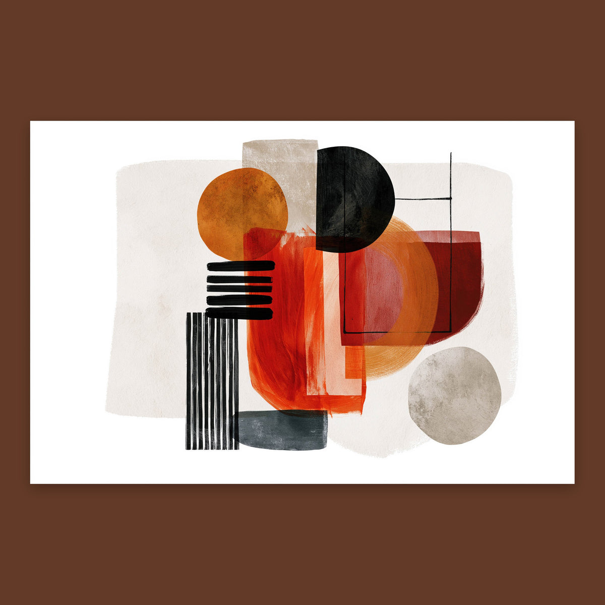 Bold Shapes in Terracotta flat lay