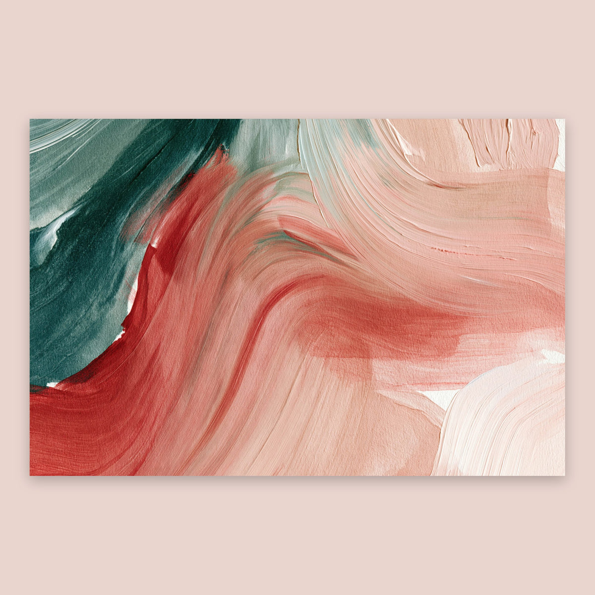 Flowing Brushstroke Abstract flat lay